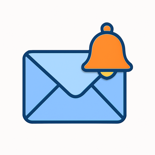 Ilustración del flow Aviso de contacto pendiente: un sobre cerrado con una campanilla