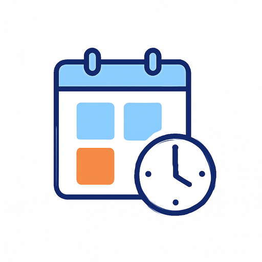 Ilustración del flow Recordatorio de citas: un calendario con un día marcado y un reloj